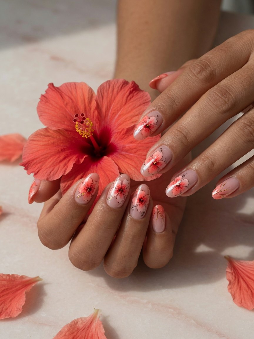 Detailed nail art at Lovely Nails